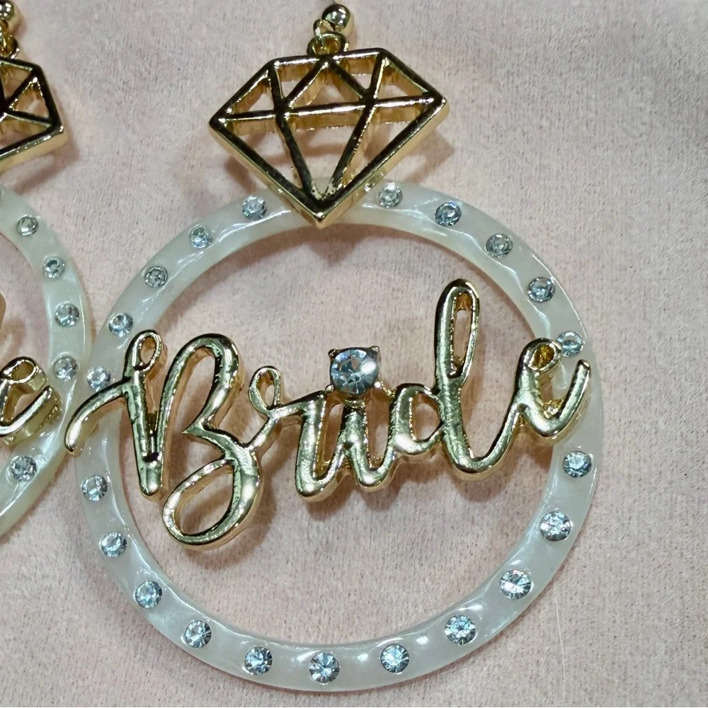 Chic Gold and Silver 'Bride' Earrings
